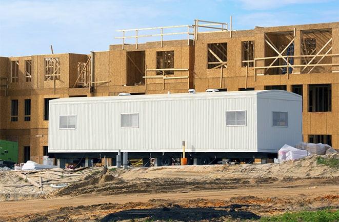 temporary office spaces for rent at a construction site in Spring Valley